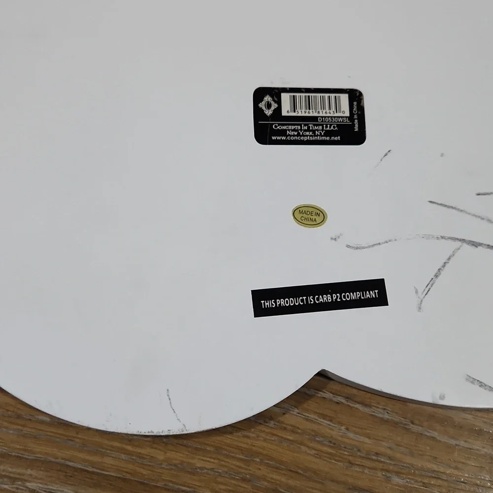 White Wood Cloud Mirror